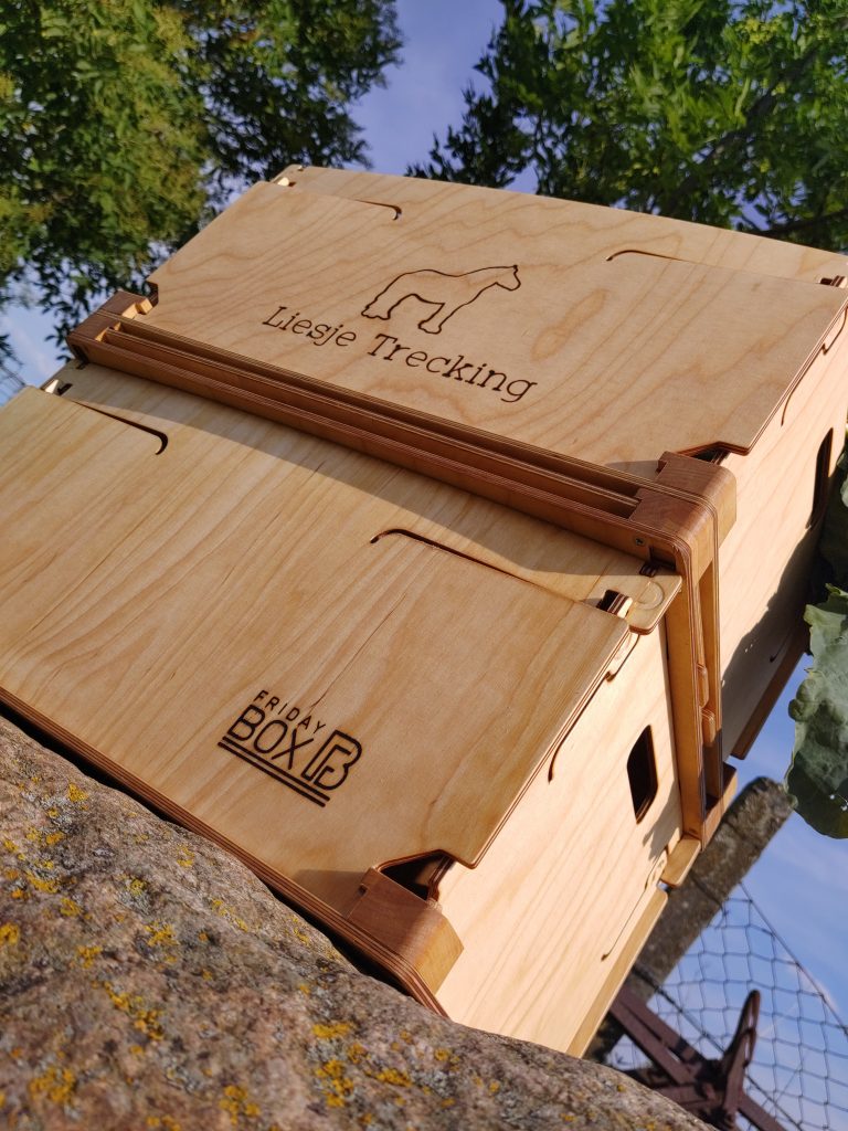 Customized foldable boxes with logo in a stack 