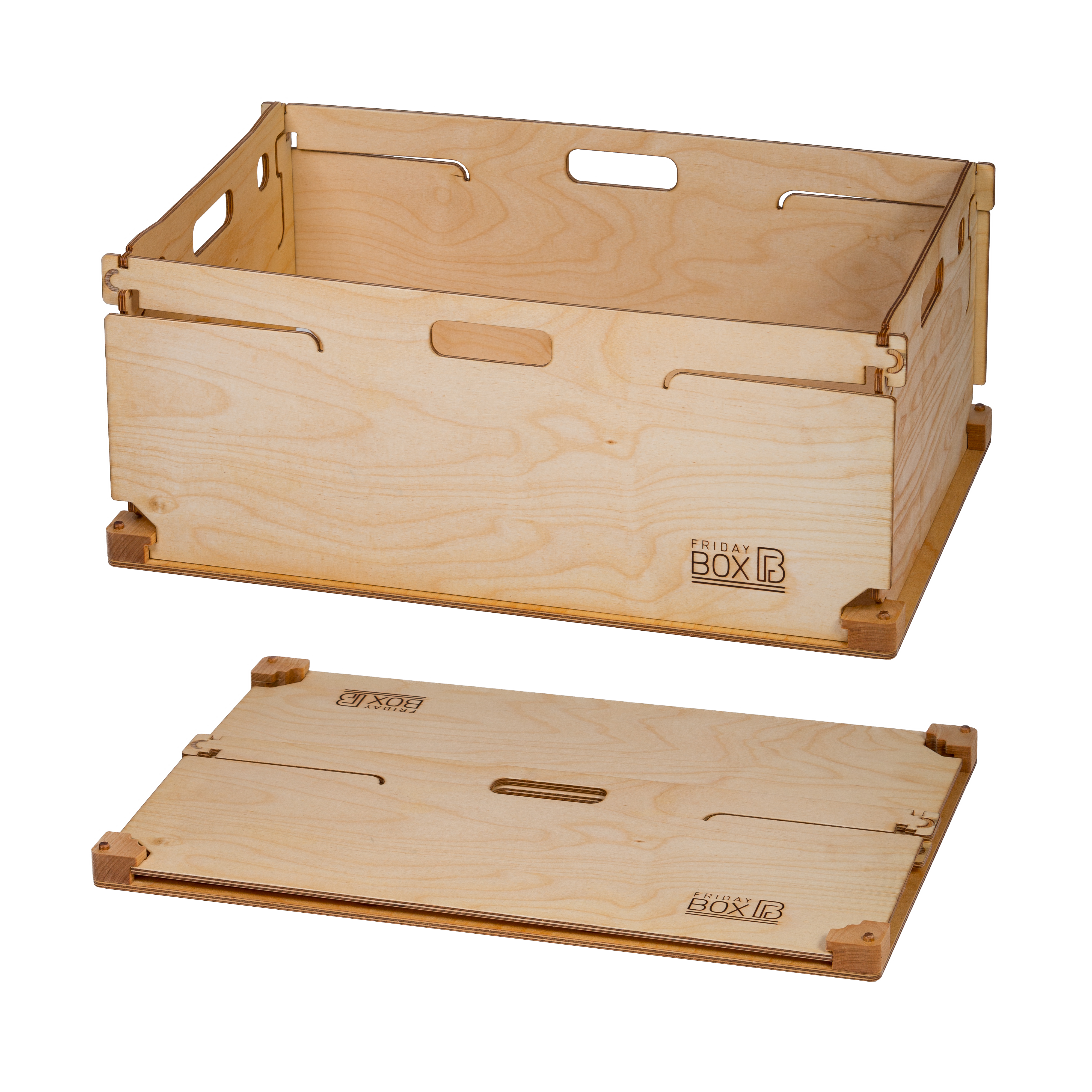 FridayBOX – robust folding box made of wood